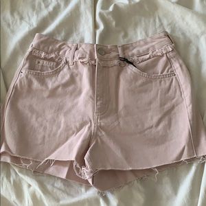 NWT topshop pink mom shorts denim size US 4